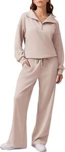 Conjunto Deportivo Reversible de Dos Piezas para Mujer, 100% Algodón de Alta Elasticidad, Ropa Deportiva Hip-Hop, Ecológica, Transpirable, para Invierno - Product Image 4