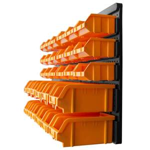 Kit de 32 Contenedores de Almacenamiento Amarillos y Negros con Paneles de Pared para Organización y Decoración - Product Image 4