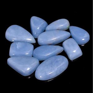 Chakralume Cabochons en cristal d'angélite naturelle polis à la main, pierres de guérison, pierres précieuses bleu clair, pour bagues, pendentifs et boucles d'oreilles, bijoux - Product Image 1