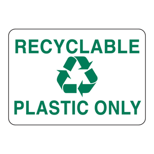 Panneau 'Uniquement plastique recyclable' pour les zones de recyclage intérieures et extérieures - Product Image 3