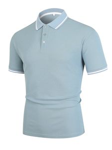 Men's Navy Blue <b>Half</b> Sleeve <b>Shirt</b> Orange Trim Solid Design Formal Anti-Wrinkle Yarn Dyed Knitted Fabric 100% Cotton Regular Fit - Product Image 5