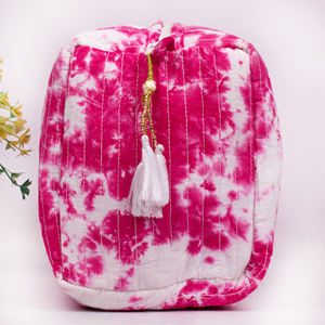 Handmade Cotton Makeup <b>Bags</b> For Storage <b>Travel</b> Toiletry Customized <b>Cosmetic</b> Organizer Pouch Sustainable Waterproof Reusable Set - Product Image 4