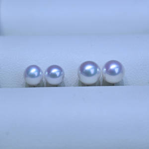 ต่างหูเงินแท้ S925 ประดับมุกน้ำจืดสีม่วงอ่อน ขนาด 9-10 มม. ดีไซน์เรียบหรู ตำหนิเล็กน้อย - Product Image 2