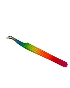แหนบต่อขนตา Morje Surgical Rainbow  ทำจากสแตนเลส ขนาด 10 มม. ปลายแหลมแม่นยำ จับกระชับ ผิวเรียบเนียน สำหรับต่อขนตา - Product Image 1