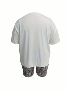 Ensemble imprimé pour femme, t-shirt à manches courtes col rond et short, tenue de sport 2 pièces, fabriqué au Pakistan - Product Image 2