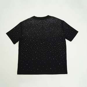 Hot Sale Premium Quality Crew neck Rhinestone T -Shirt With Multicolor RhineStone Embellished For <b>Men</b> Custom Rhinestones T-Shirt - Product Image 5