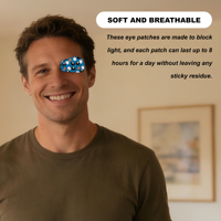 Patchs oculaires adhésifs non tissés hypoallergéniques certifiés CE de marque Recoo, imprimés sur mesure, avec emballage OEM/ODM et marque privée pour