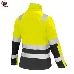 Chaqueta de Trabajo de Poliéster Ignífuga de Alta Visibilidad con Tiras Reflectantes, Uniforme de Seguridad Transpirable para Minería y Soldadura - Product Image 2