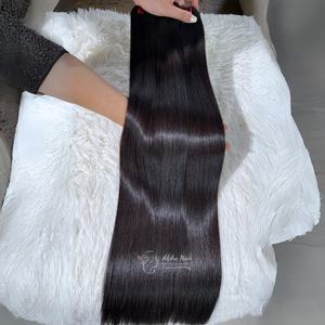 One Donor Premium Mirror Bone Straight Cabello vietnamita Super Sedoso Brillante Raw Indian Extensiones de cabello natural Peluca frontal - Product Image 2