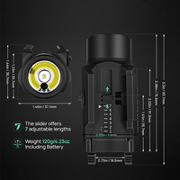 Lampe torche tactique OCSHARK GL15 à charge magnétique USB, déverrouillage rapide, laser vert, LED combinée, logo personnalisé et lumière tactique