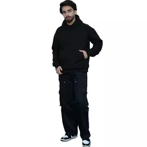 Sweat-shirt à capuche pour homme en molleton épais avec poche kangourou pour un style décontracté, streetwear, gym, vêtements d'hiver - Product Image 6