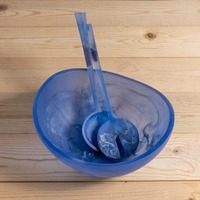 Moderne handgemaakte hars serveerschaal decoratieve salade- en fruitschaal premium gepolijste keuken- en eettafel servies