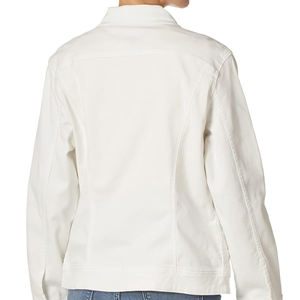 Veste en jean blanche pour femme Outfitize, légère, coupe droite, décontractée, extensible, pour l'été - Product Image 2