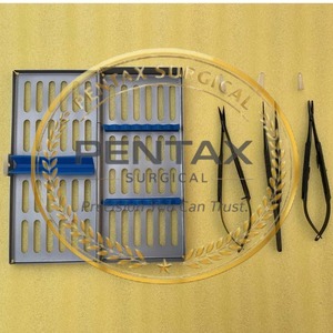 Premium Quality <b>3</b> Pcs TC Castroviejo Needle Holder Scissor Forceps Black Dental Micro Surgery Instruments Set CE ISO Certified - Product Image 2