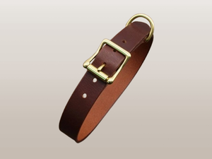 Personalized Leather Dog <b>Collar</b> | Custom Handmade Pet <b>Collar</b> | Classic 1" Wide Genuine Leather Dog <b>Collar</b> - Product Image 3