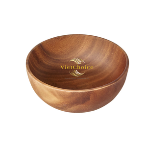 Tazón de Madera Natural, Vajilla Hecha a Mano de Primera Calidad para Servir Ensaladas y Frutas, para Compradores Mayoristas - Product Image 2