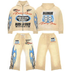 Chándal Beige para Hombre 100% Algodón |   Conjunto de Moda Invernal de Alta Calidad |   OEM ODM Personalizado 2026 - Product Image 2