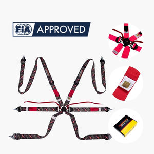 Arnés de Seguridad de 6 Puntos para Carreras de Rally, 2 Pulgadas, Homologado por la FIA 8853-2016, Color Personalizado OEM ODM, Hebilla Integrada con Patente de Taiwán, Correas de Alta Resistencia - Product Image 2