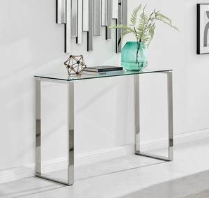 Antique Metal <b>Console</b> <b>Table</b> With Glass Top Decorative Furniture For Luxury Home Interior Spaces - Product Image 1