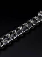 Bracelet de luxe unisexe en argent sterling 925 plaqué rhodium avec diamant moissanite taille ronde VVS, style hip-hop
