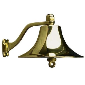 <b>Brass</b> Nautical Ship <b>Bell</b> with Polished Finish and Letterpress Printing for Coastal Decor Maritime Gifts Home/Office Display - Product Image 2