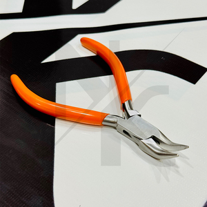 Alicates de punta curva de alta calidad de 130 mm, de acero inoxidable, con mango de PVC, para doblar alambre, herramientas para hacer joyas y manualidades, OEM - Product Image 5