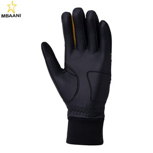 ถุงมือเบสบอลหนังสังเคราะห์แบบมีขนแกะ (ทั้งสองมือ) เสริมความแข็งแรง ซักได้ สีฝ่ามือสีดำ - Product Image 2