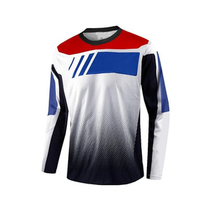 เสื้อเจอร์ซีย์ขี่มอเตอร์ไซค์แขนยาวผู้ชาย แห้งเร็ว ผลิตจากโพลีเอสเตอร์ สำหรับขี่ออฟโรด ดีไซน์ไล่เฉดสี แขนยาว ใส่ได้ทุกฤดู - Product Image 1