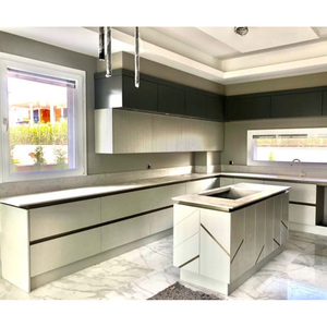 Meuble de cuisine moderne de luxe Berfa, armoire de cuisine sur mesure en panneaux de particules, mobilier de cuisine modulaire multifonctionnel pour - Product Image 1