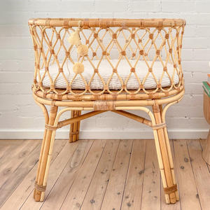 Cuna de madera maciza para bebé, precios al por mayor, cunas de ratán sostenibles, cunas para niños. - Product Image 4