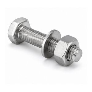 Stainless Steel Flat Washer Plain Finish Hex Nut Threaded <b>Fastener</b> for Industrial Equipment Maintenance - Product Image 2