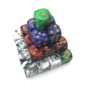 Resin Artistic Hand-painted Crafts Dice Colored 14mm Dice Materials Keychains Charms Pendants DIY Earring Necklace Handmade - Product Image 3