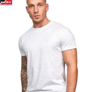 T-shirt de sport pour homme, logo personnalisé, vêtements de sport, coton doux, entraînement, gym, t-shirt OEM ODM, approvisionnement en gros - Product Image 3