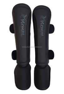 Espinillera Kickboxing para Artes Marciales MMA Muaythai entrenamiento hecho de cuero sintético duradero - Product Image 2