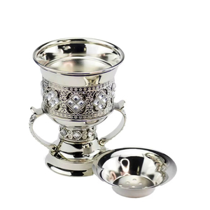 Metal <b>Bakhoor</b> Burner Decorative Incense Holder For <b>Oud</b> Burning Arabic Style Home Interior Fragrance Decoration Accent - Product Image 1