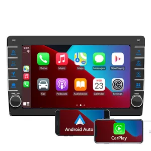 Universele Auto Dvd Speler Dubbel Din 9 Inch Hd Touch Screen Android 11 Auto Video Met Draadloze Carplay En Bedrade android Auto