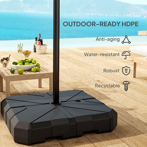 Base per Ombrellone da Patio Quadrata, Robusta, per Esterni, con Supporto per Ombrellone a Braccio Laterale, Capacità 65 kg (riempita) per Uso in Cortile - Product Image 6