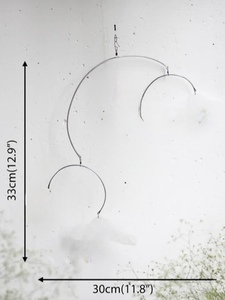 Handmade Kinetic Mobile Hanging Decor with 3 <b>Strings</b> for Home Nursery Boho Decoration Wholesale Supply - Product Image 1