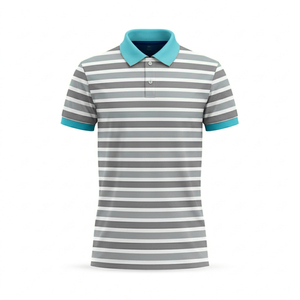 Chemises polo de haute qualité, logo personnalisé, impression par sublimation, 100% polyester, respirantes, uniformes de travail, manches courtes, t-shirts polo - Product Image 5