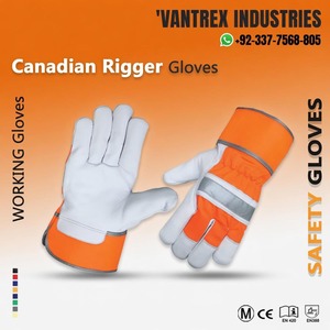 Guantes de Trabajo de Cuero/Algodón, Palma Reforzada, Resistentes al Calor, Impermeables, Transpirables, ANSI/ISEA Nivel de Corte 1, Orificio para el Pulgar, Personalizables - Product Image 5
