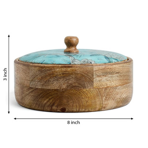 Olla de madera multiusos con tapa Diseño elegante Retención de calor para servir estofados y currys Ideal para uso doméstico y en restaurantes - Product Image 3