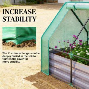Mini-lieu de culture gris foncé et vert, serre portable pour l'extérieur - Product Image 3