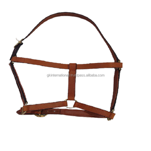 Licol de cheval en cuir de luxe, cuir de haute qualité, canal vide, avec couronne anatomique et matériel en or ROSE - Product Image 2