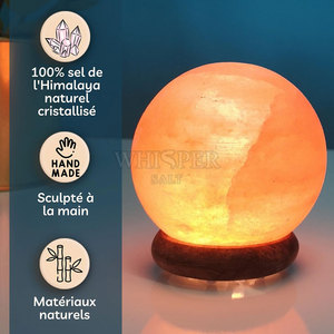Himalayan <b>Mini</b> Salt Lamp Carved Modern Design Warm Lighting Calming Glow Home Decor Bedroom Pakistan - Product Image 2