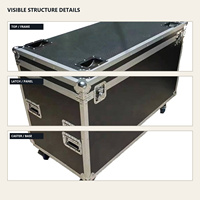 Valise de transport professionnelle sur mesure pour câbles et accessoires, avec séparateurs et roues de 4 pouces