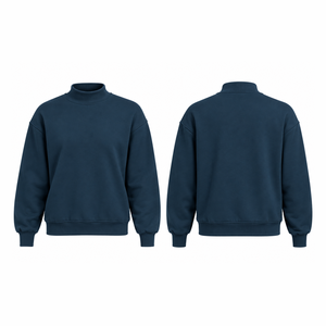 เสื้อสเวตเชิ้ตคอเต่าปักลายลำลองสำหรับผู้ชาย ทรงปกติ ผ้าฟลีซ ใส่สบาย - Product Image 6