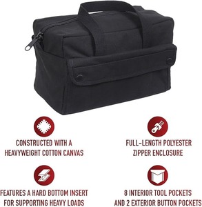 Multiple Compartments Vietnam OEM Durable <b>Tool</b> <b>Bag</b> Multi Pockets with Shoulder Strap Reinforced Base Customized <b>Bag</b> - Product Image 5