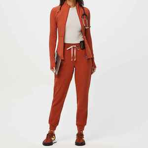2026 Own Logo Label Brand Fashionable Scrubs <b>Sets</b> Suits Tops Women's Stretchy Soft Hospital Use Nurse Uniform Spandex/Polyester - Product Image 1