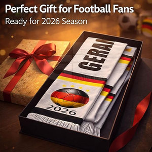 Trendy Football Scarf Soft Acrylic Fabric Comfortable Warm Wear For Fans Supporting Team At Match Days - Product Image 3