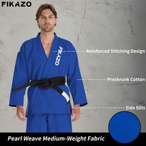 ชุดยูโด BJJ แบบสั่งทำพิเศษ ผ้าฝ้ายเนื้อเพิร์ลวีฟ ระบายอากาศได้ดี น้ำหนักเบา ทนทาน เหมาะสำหรับการฝึกซ้อม สำหรับผู้ชายและผู้หญิง ชุดออกกำลังกาย - Product Image 3